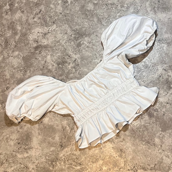 Express White Puff Sleeve Blouse - Picture 5 of 5